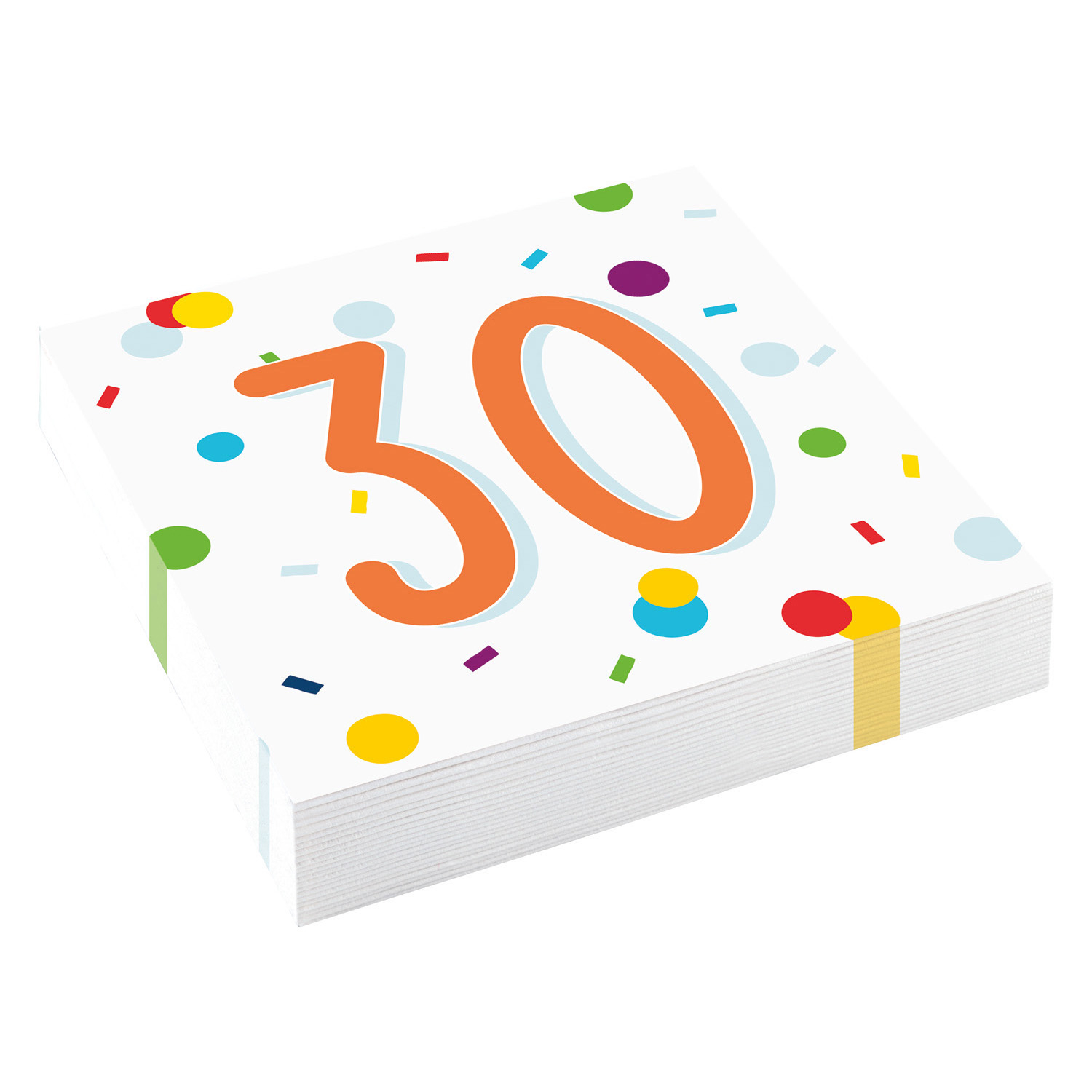 30. narozeniny ubrousky s puntíky 20 ks 33 cm x 33 cm, 3-vrstvé